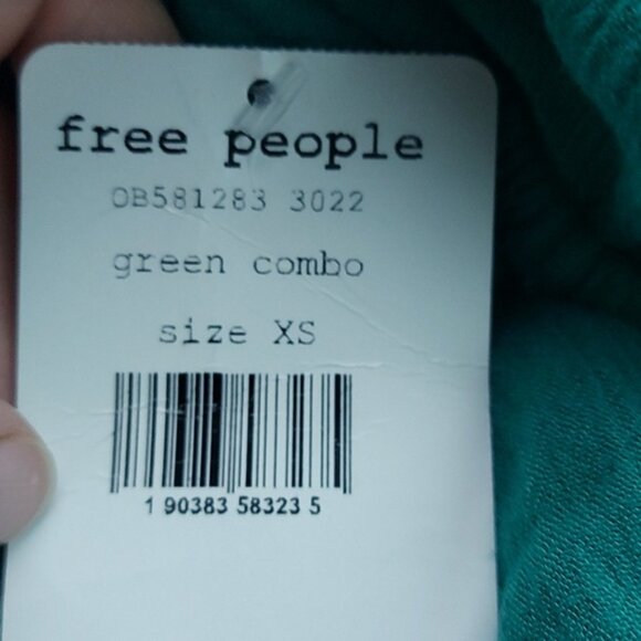 Free People Dress “Oxford Embroidered Mini” (green) Size XS - Picture 4 of 7